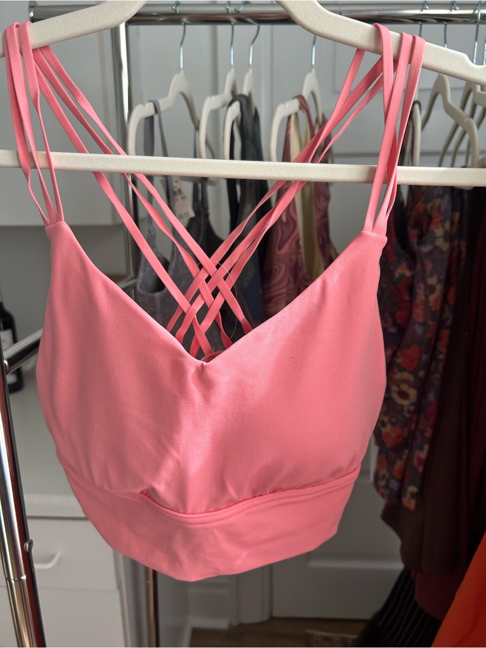 NWT Arie Real Me Pink Strappy Sports Bra